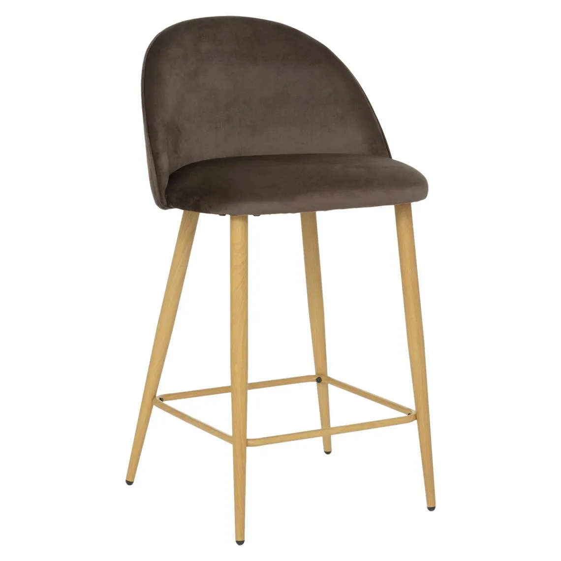 Chaise de bar SLANO gris taupe | 3 Suisses