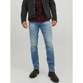 Coupe slim droite Slim Straight Fit Bleu en coton Keane Jack & Jones - Jean Homme sur MenCorner