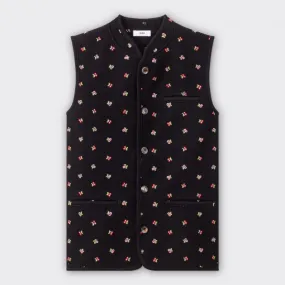 Rier : Gilet Walker en Laine : Noir